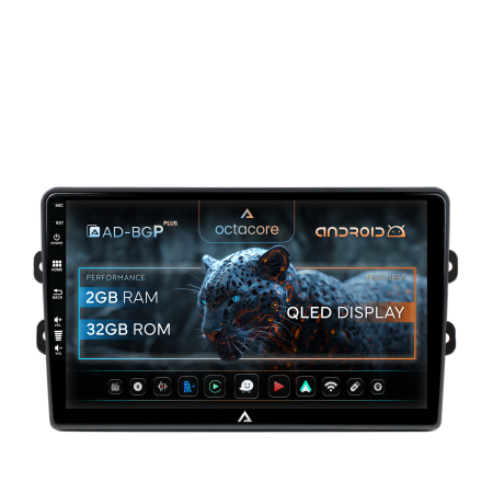 Navigatie Dacia/Renault, Android 12, P-Octacore / 2GB RAM + 32GB ROM, 9 Inch - AD-BGP9002+AD-BGRKIT383