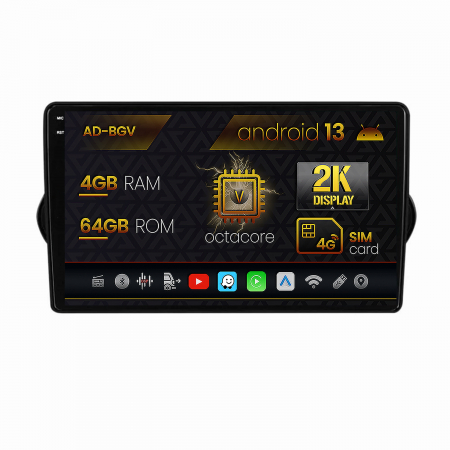 Tipo 2015-2021 - Navigatie 2K Fiat Tipo (2015-2021) 4+64GB | AutoDrop.ro