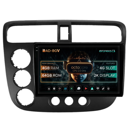 Civic 1998-2005 - Navigatie Android  2K Honda Civic 4+64GB | AutoDrop.ro