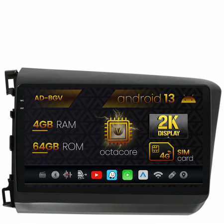 Civic Sedan 2012-2015 - Navigatie Android 2K 13 Honda Civic 4GB | AutoDrop.ro