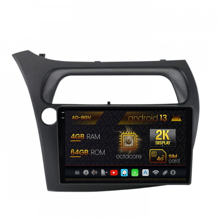 Civic Hatchback 2006-2011 - Navigatie Android 13 2K Honda Civic 4+64GB | AutoDrop.ro