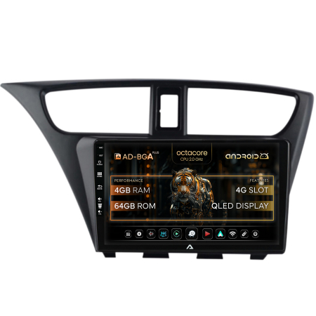 Civic Hatchback 2012-2015 - Navigatie  Android  Honda Civic 4+64GB | AutoDrop.ro