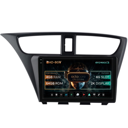 Civic Hatchback 2012-2015 - Navigatie Android  2K Honda Civic 4+64GB | AutoDrop.ro