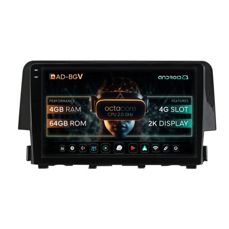 Civic X 2015-2021 - Navigatie Android 2K 13 Honda Civic X 4GB | AutoDrop.ro