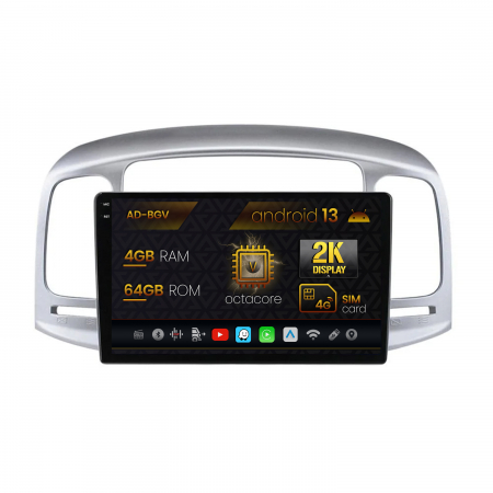 Accent 2006-2011 - Carplay Android 2K Hyundai Accent (2006-2011) 4+64GB | AutoDrop.ro