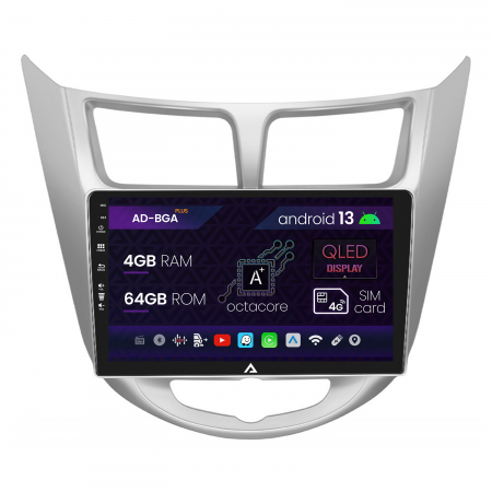 Accent 2010-2016 - Carplay Android Hyundai Accent (2011-2016) 4+64 | AutoDrop.ro