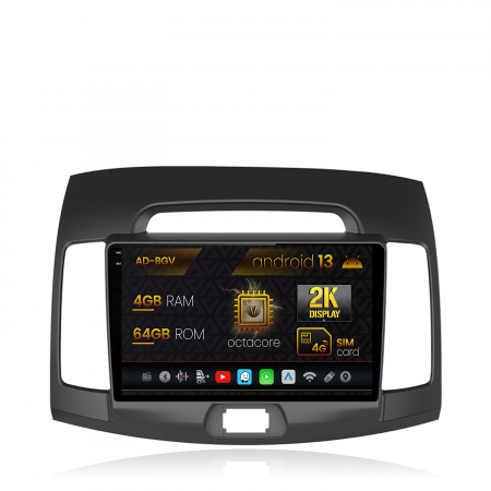 Elantra 2000-2012 - Carplay Android 2K Hyundai Elantra 2007+ 4+64GB | AutoDrop.ro