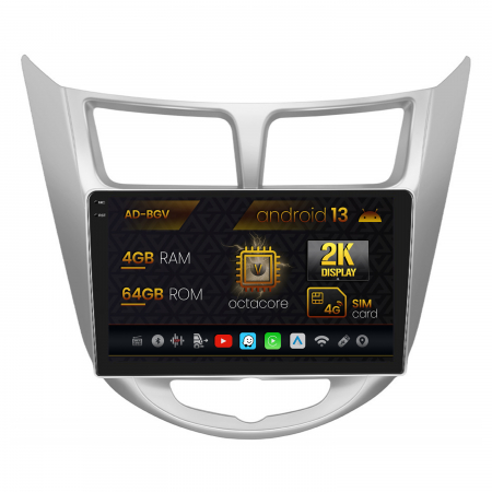Accent 2010-2016 - Carplay Android 2K Hyundai Accent (2011-2016) 4+64GB | AutoDrop.ro