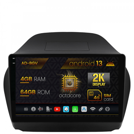 IX35 2009-2016 - Navigatie Android 13 2K Hyundai IX35 4+64GB | AutoDrop.ro