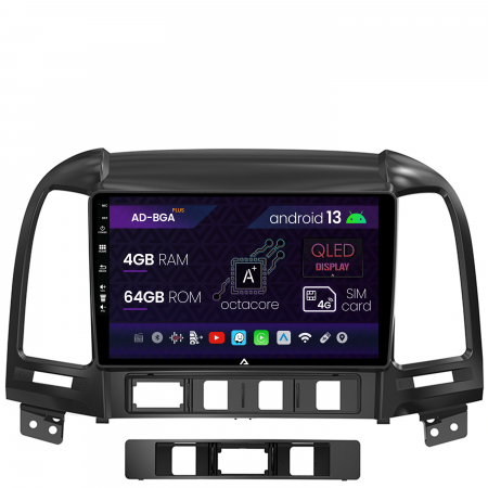 Santa Fe II 2006-2012 - Navigatie  Android 13 Hyundai Santa FE 4+64GB | AutoDrop.ro