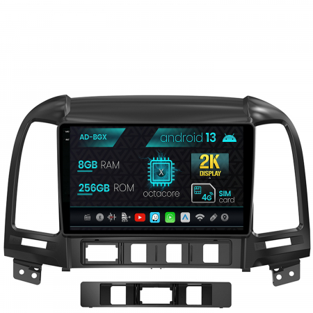 Santa Fe II 2006-2012 - Navigatie Android 13 2K Hyundai Santa FE 8GB | AutoDrop.ro