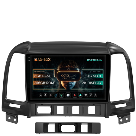 Santa Fe II 2006-2012 - Navigatie Android 13 2K Hyundai Santa FE 8GB | AutoDrop.ro