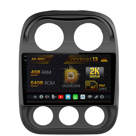 Compass 2010-2016 - Navigatie 2K Android Jeep Compass 2009+ 4GB | AutoDrop.ro
