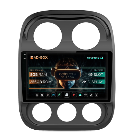 Compass 2010-2016 - Navigatie 2K Android Jeep Compass 2009+ 8GB | AutoDrop.ro