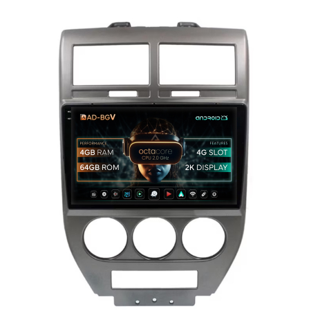 Compass 2006-2010 - Android AD-BGV Jeep Compass 2006-2010 4GB | AutoDrop.ro