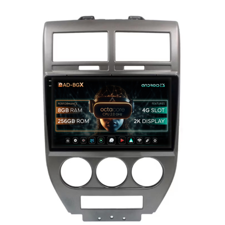 Compass 2006-2010 - Android AD-BGX Jeep Compass 2006-2010 8GB | AutoDrop.ro