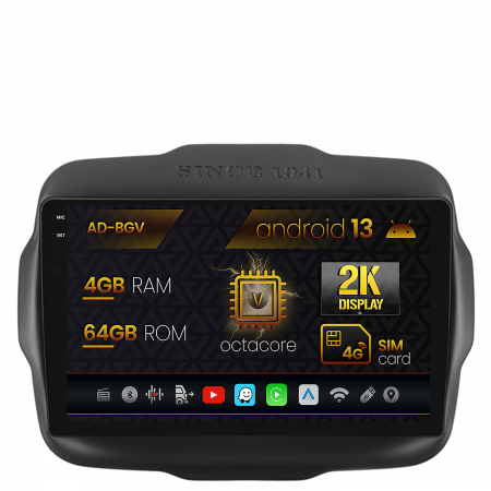 Renegade 2014-2018 - Navigatie 2K Android Jeep Renegade 2014-2018 4GB | AutoDrop.ro