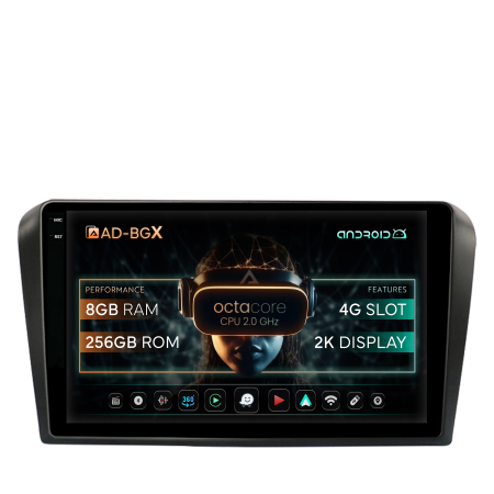 Mazda 3 2003-2009 - Navigatie 2K Android 13 Mazda 3 8+256GB | AutoDrop.ro