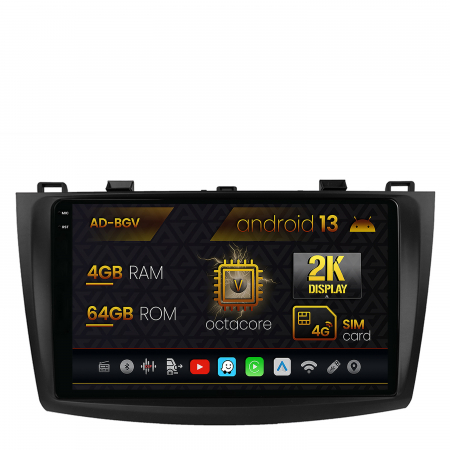 Mazda 3 2009-2015 - Navigatie 2K Android 13 Mazda 3 09-13 4GB | AutoDrop.ro