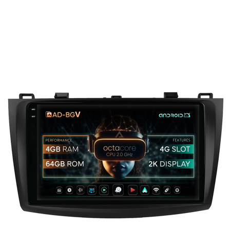 Mazda 3 2009-2015 - Navigatie 2K Android 13 Mazda 3 09-13 4GB | AutoDrop.ro