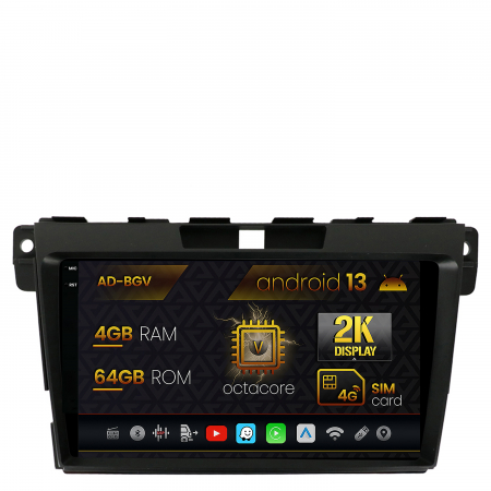 CX-7 2007-2012 - Navigatie 2K Android 13 Mazda CX-7 9" 4+64GB | AutoDrop.ro