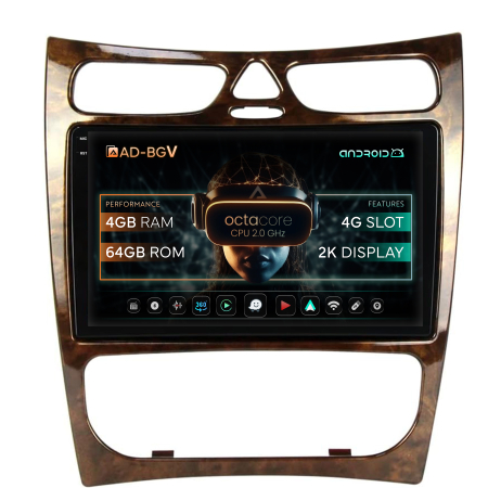 CLK 2002-2009 - Navigatie Android 2K Mercedes Benz CLK W209 (2000-2005), 4+64GB | AutoDrop.ro