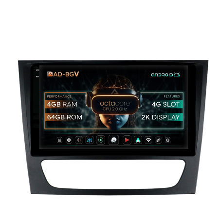 E Class W211 2003-2009 - Android 13 2K Mercedes Benz W211/CLS 4+64GB | AutoDrop.ro