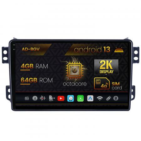 Splash 2008-2014 - Navigatie Android 13 2K Opel Agila 4+64GB | AutoDrop.ro