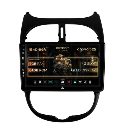 206 (1998-2012) - Navigatie  Android 13 Peugeot 206 4+64GB | AutoDrop.ro