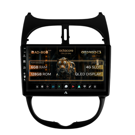 206 (1998-2012) - Navigatie Android 12 Peugeot 206 6+128GB | AutoDrop.ro