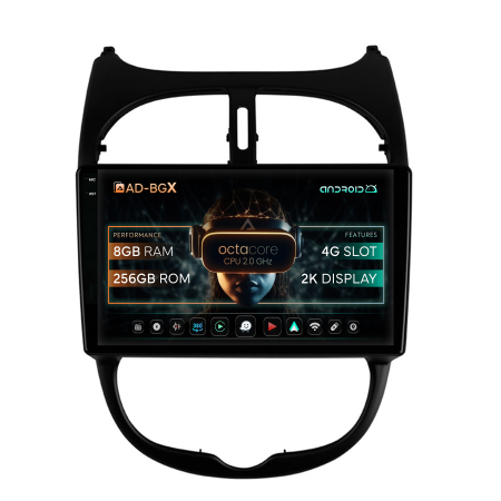 206 (1998-2012) - Navigatie Android 13 2K Peugeot 206 8+256GB | AutoDrop.ro