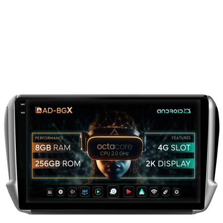 208 (2012-2019) - Navigatie Android 2K Peugeot 208/2008 8GB | AutoDrop.ro