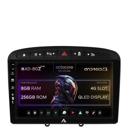 308 (2008-2013) - Navigatie Android 13 Peugeot 308/408 8GB | AutoDrop.ro