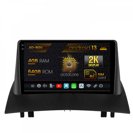Megane II 2003-2009 - Navigatie 2K Android 13 Renault Megane 2 4GB 9" | AutoDrop.ro