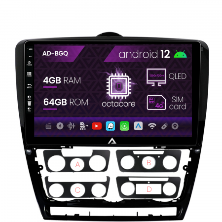 Navigatie QLED Android 12 Skoda Octavia 2 | AutoDrop.ro [0]