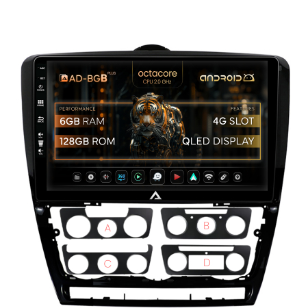Octavia II NFL 2005-2008 - Navigatie Android 12 Skoda Octavia 2 AD-BGB | AutoDrop.ro