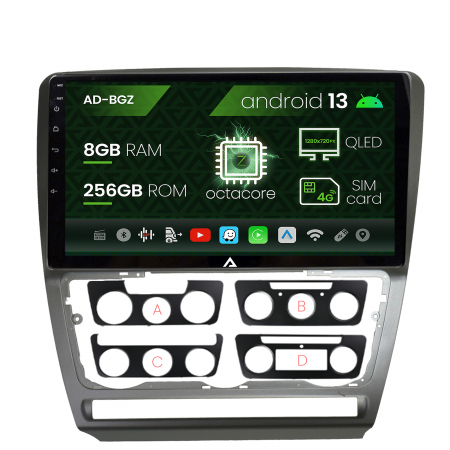 Octavia II NFL 2005-2008 - Navigatie Android 13 Skoda Octavia 2 8GB | AutoDrop.ro