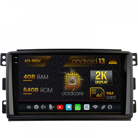 Smart FORTWO 2007-2010 - Carplay SMART Fortwo 2007-2011 4+64GB AD-BGV | AutoDrop