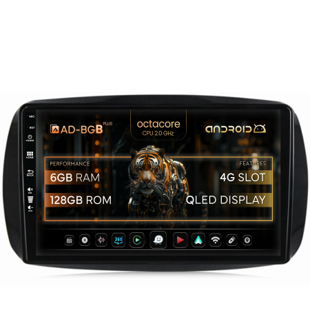 Smart FORTWO 2016 ->> - Carplay SMART Fortwo 2016-Prezent 6+128GB AD-BGB | AutoDrop