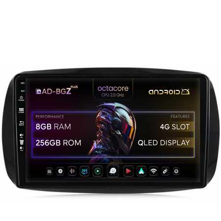 Smart FORTWO 2016 ->> - Carplay SMART Fortwo 2016-Prezent 8+256GB AD-BGZ | AutoDrop