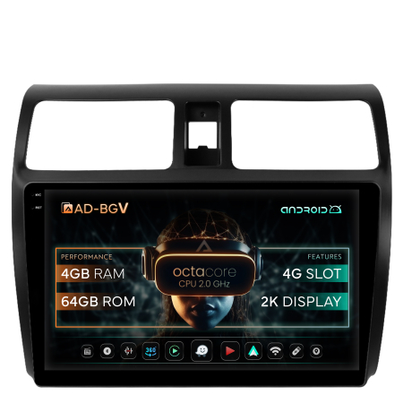Swift 2004-2010 - Navigatie 2K Android  Suzuki Swift 4+64GB | AutoDrop.ro
