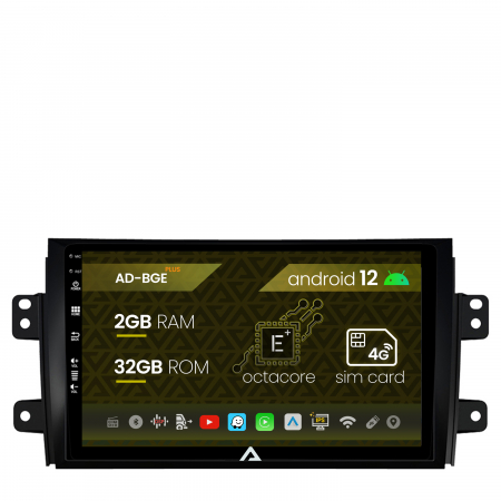 Sedici 2005-2014 - Navigatie Carplay Suzuki SX4 / Fiat Sedici 2GB | AutoDrop.ro