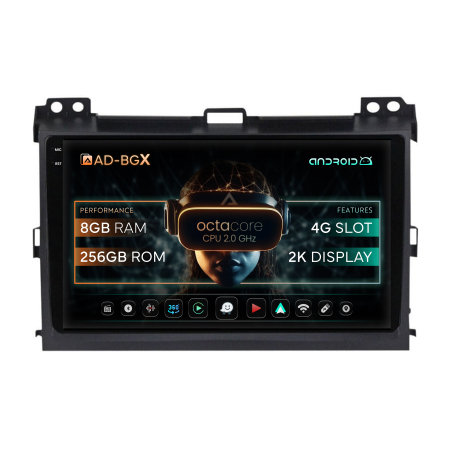 Land Cruiser Prado J120 2002-2009 - Navigatie Android 13 2K Prado 8+256GB | AutoDrop.ro