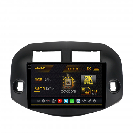 RAV4 2006-2012 - Navigatie Android 13 Toyota RAV4 4+64GB B | AutoDrop.ro