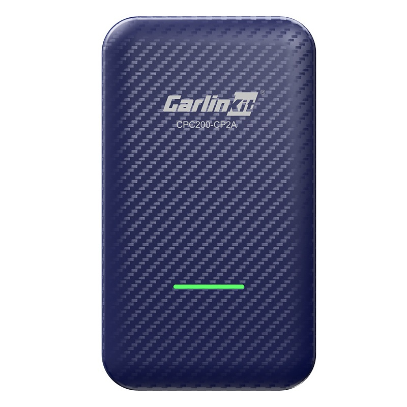 Adaptor pentru CarPlay si Android Auto wireless CarlinKit 4.0 CP2A  Albastru, WiFi 5G, Bluetooth, Conectare automata