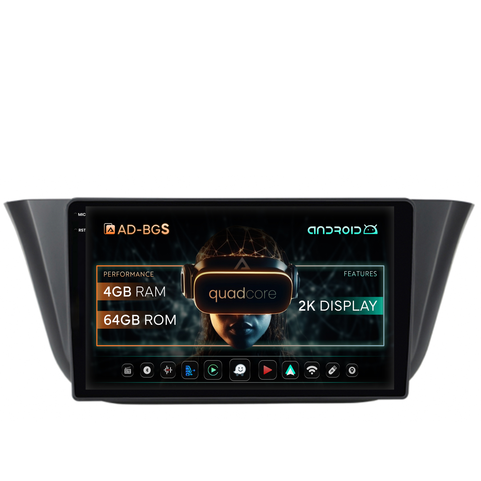Navigatie 2K Iveco Daily (2013+), Android, S-Quadcore 4GB RAM + 64GB ROM, 9.5 Inch - AD-BGS90042K+AD-BGRKIT361