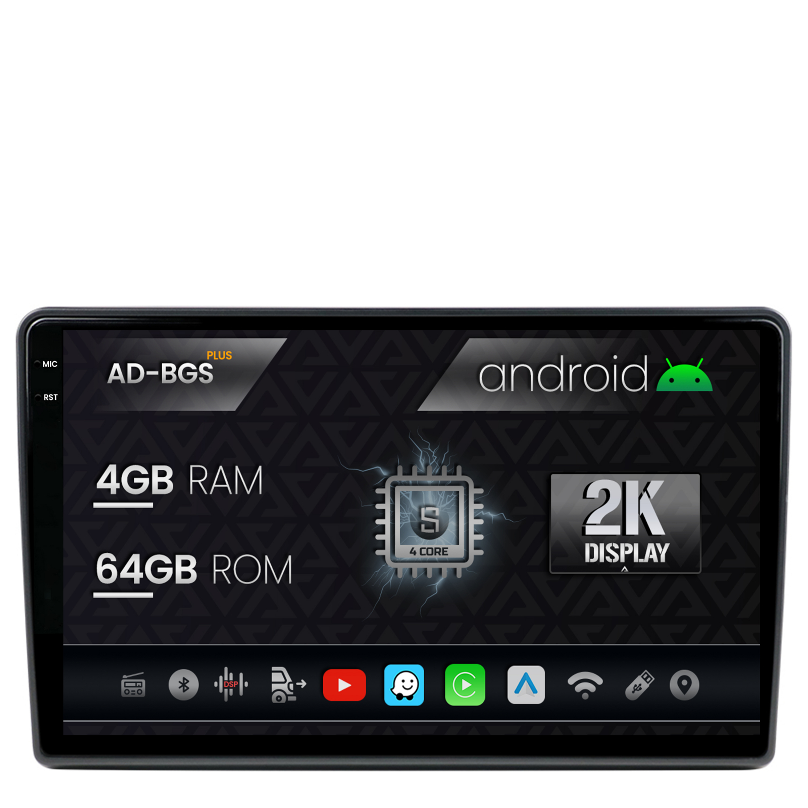 Navigatie 2K VW Transporter / Caravelle / Multivan T5 (2003-2009), Android, S-Quadcore / 4GB RAM + 64GB ROM, 10.36 Inch -