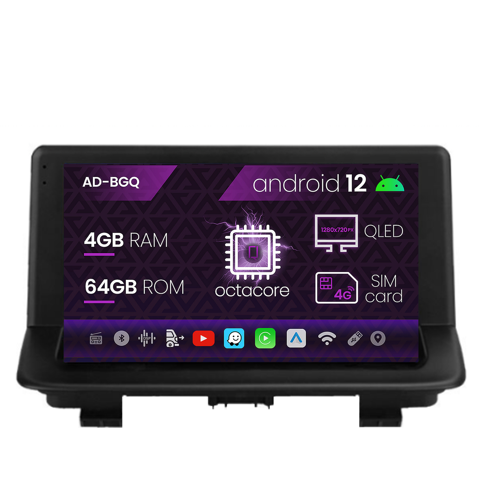 Navigatie Audi Q3 (2011-2018), Android 12, Q-Octacore   4GB RAM + 64GB ROM, 9 Inch - AD-BGQ9004+AD-BGRKIT427