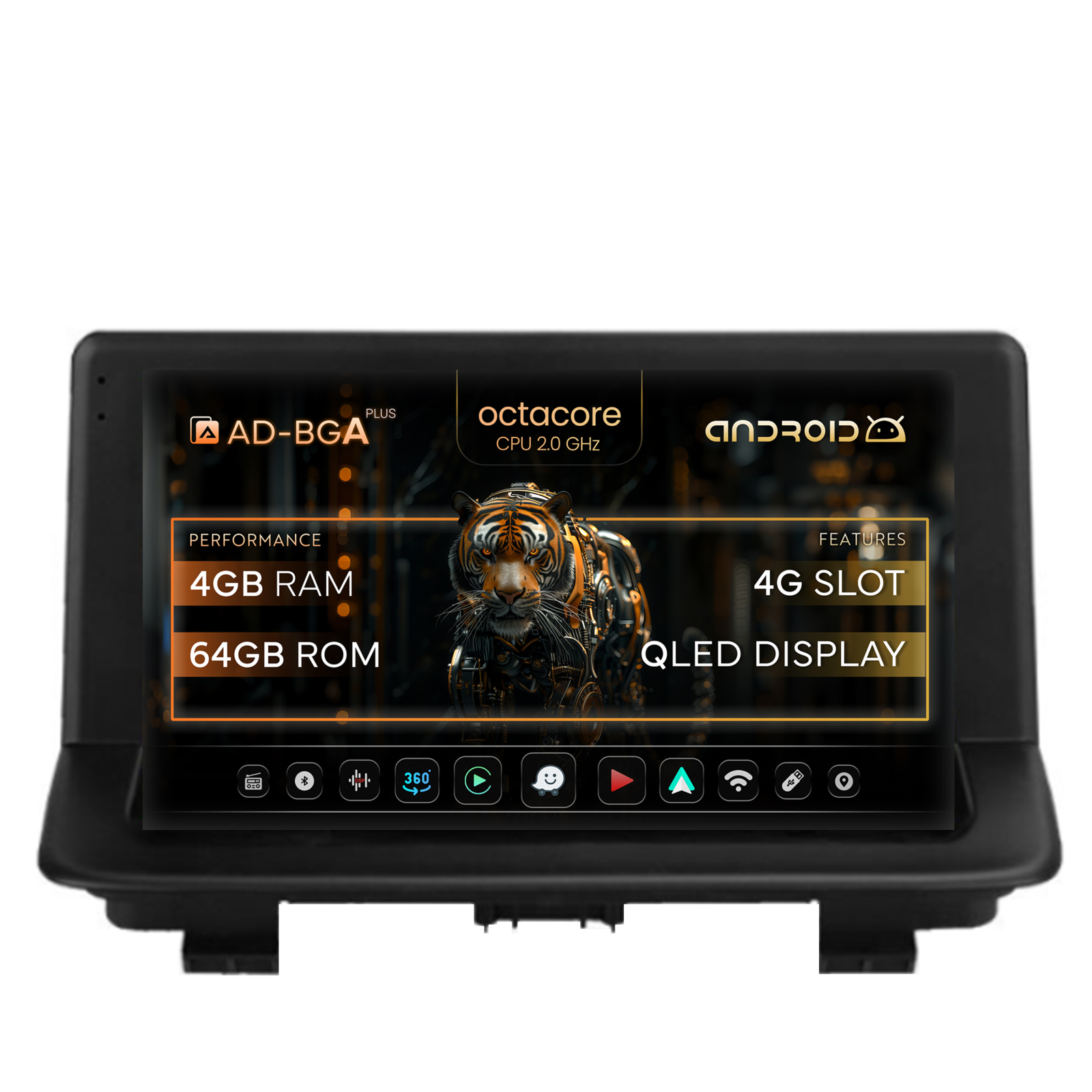 Navigatie Audi Q3 (2011-2018), Android 13, A-Octacore   4GB RAM + 64GB ROM, 9 Inch - AD-BGA9004+AD-BGRKIT427