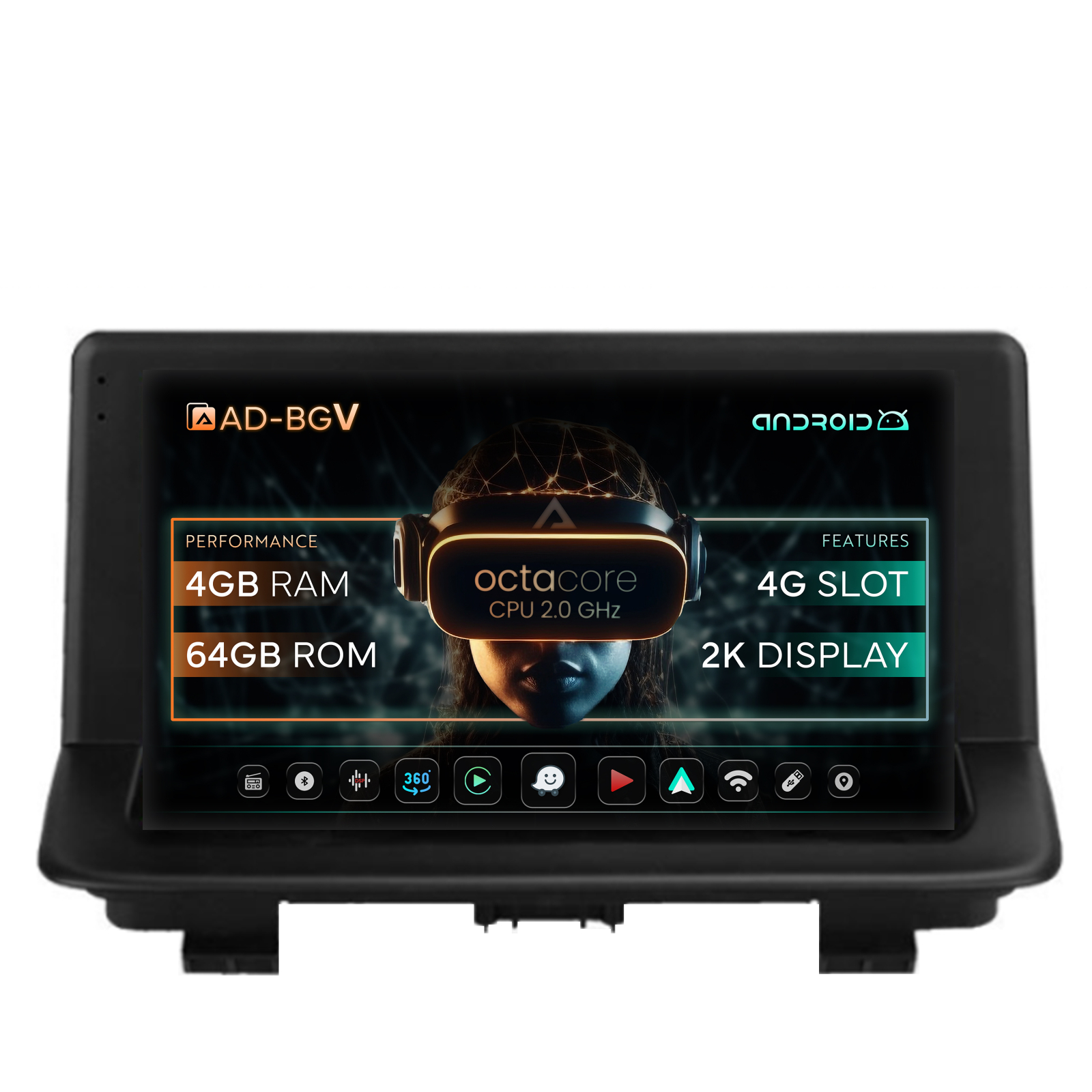 Navigatie Audi Q3 (2011-2018), Android 13, V-Octacore   4GB RAM + 64GB ROM, 9.5 Inch - AD-BGV9004+AD-BGRKIT427